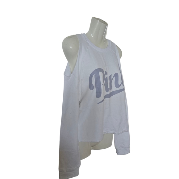 PINK Victoria's Secret White Cold Shoulder Top - Picture 4 of 7